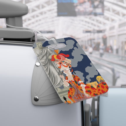 Butterfly Geisha Luggage Tag – Elegant Grace & Whimsical Charm