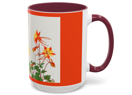 Aquilegia Flowers by Tanigami Kônan Colorful Mugs (11oz, 15oz)