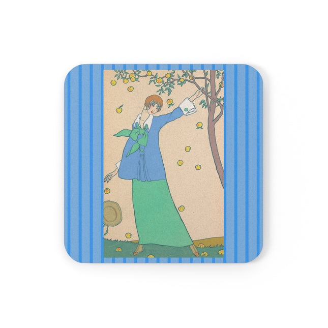 Le Verger by Georges Lepape Cork Back Coaster