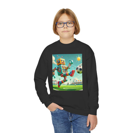 Kickoff Bot! Youth Crewneck Sweatshirt – Action, Energy & Game-Day Fun