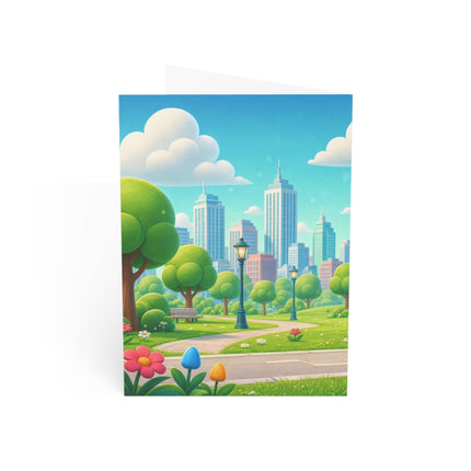 🐰🛹 The Little Bunny Skateboard Ride Greeting Card – Whimsical Animal Adventure