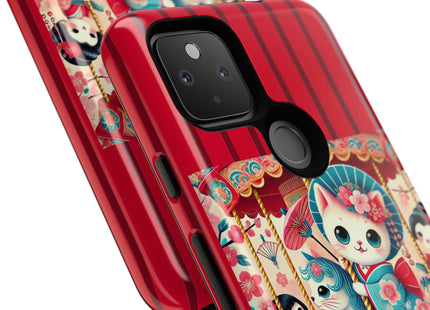 Geisha Kitten's Enchanted Carousel Phone Cases