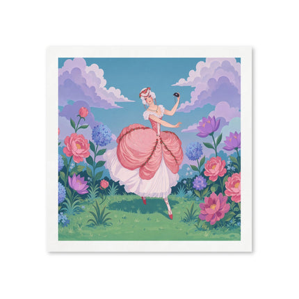 🎭🌸 The Lady Of The Secret Masquerade Napkins – Art Deco Garden Fantasy