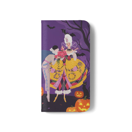 🎭🌹 The Harlequin Rose Masquerade Flip Case – Theatrical Halloween Romance