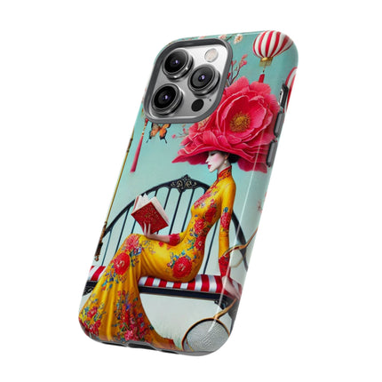 Reading In A Painted Garden Phone Cases