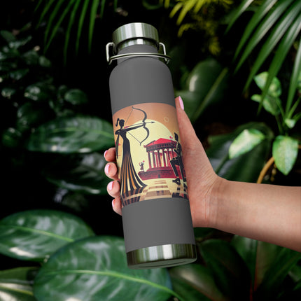 Art Deco Valentine's Romance Copper Vacuum Insulated Bottle, 22oz