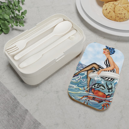 Seafoam Follies: Waves & Stripes Bento Lunch Box
