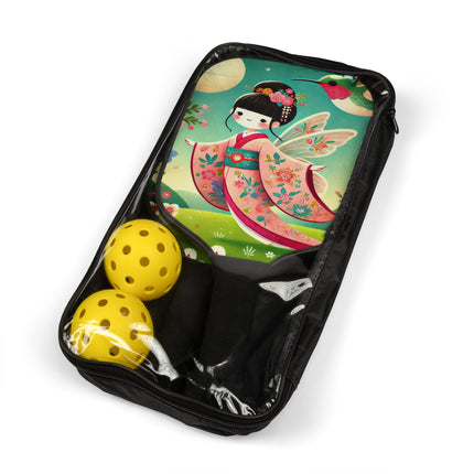 Geisha Fairy and the Hummingbird Blossom Pickleball Kit – Enchanted Wings & Graceful Harmony