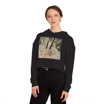 Les Femmes Fatales by Gerda Wegener Women’s Cropped Hooded Sweatshirt
