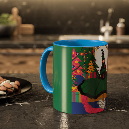🎄🎁 The Emerald Christmas Belle Colorful Mug – Colorful Holiday Fashion Fantasy