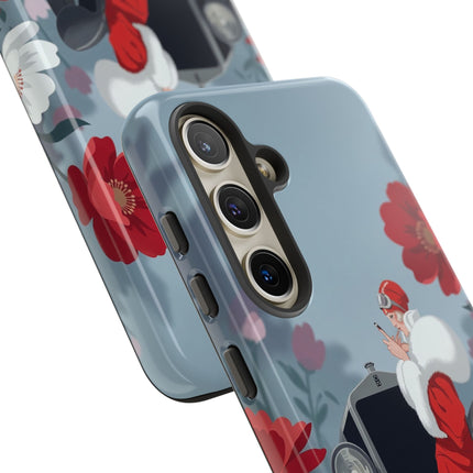 🚗🌺 The Lady Of The Grand Touring Car Phone Case – Art Deco Motoring Elegance
