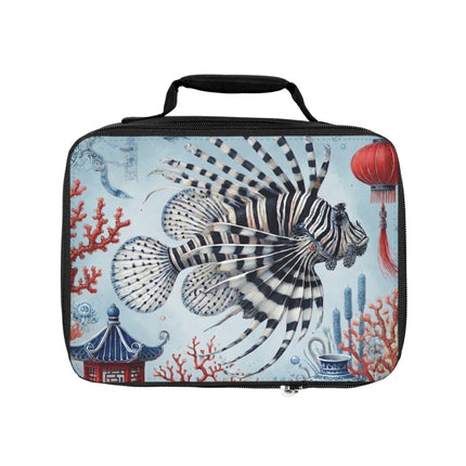 Lionfish & Lantern Lunch Bag – Mystical Ocean & Asian Harmony