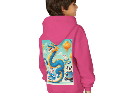 Blue & Gold Dragon Festival Parade Youth Heavy Blend Hooded Sweatshirt