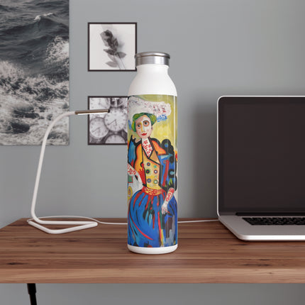 A Mulher by Amadeo de Souza-Carosa Slim Water Bottle