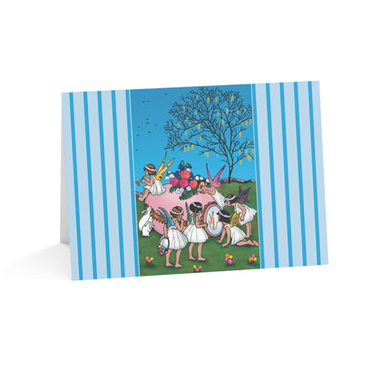 Enchanted Easter Gathering Greeting Cards (1, 10, 30, and 50pcs)