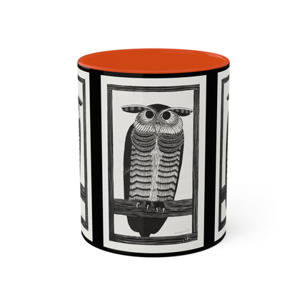 Horned Owl by Samuel Jessurun de Mesquita Colorful Mugs, 11oz