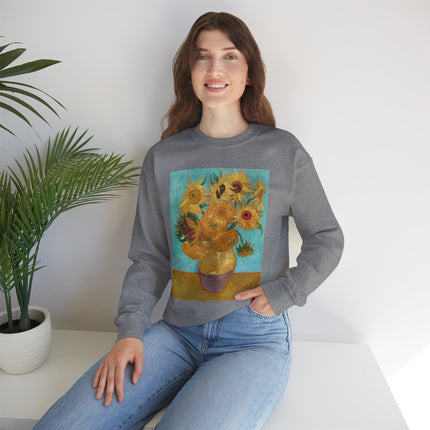 Vase with Twelve Sunflowers by Vincent Van Gogh Heavy Blend™ Crewneck Sweatshirt