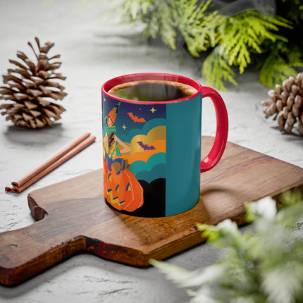 🌙🎃 The Witch Of Crescent Moon Pumpkin Colorful Mug – Colorful Halloween Charm