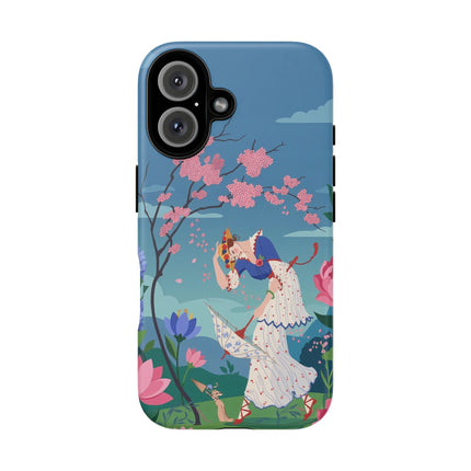 🌸☂️ The Lady Of The Falling Blossoms Phone Case – Art Deco Garden Whimsy