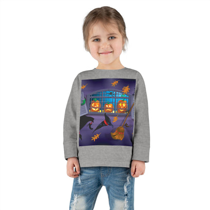 Whimsical Halloween Mischief Toddler Long Sleeve Tee