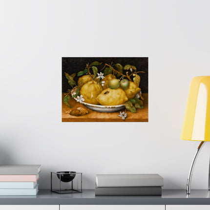 Still Life with Bowl of Citrons by Giovanna Garzoni Matte Horizontal Posters