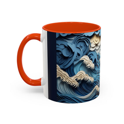 Dramatic Ocean with Crashing Waves Colorful Mugs (11oz, 15oz)