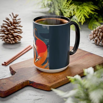 Flame of the Tempest Colorful Mugs – Fiery Storm & Dramatic Elegance