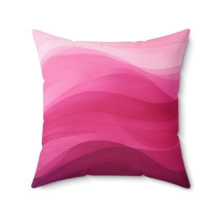 Autumn Serenade in Fuchsia and Pink Spun Polyester Square Pillow