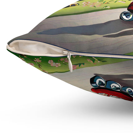 Eagle Skater Spun Polyester Square Pillow
