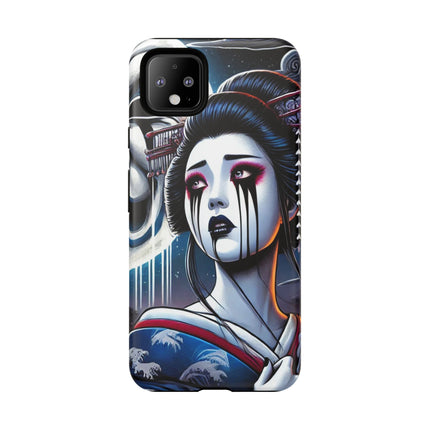 Geisha’s Black Ink Tears Phone Cases