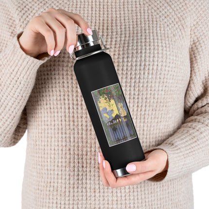 Whispers of Love: A Vintage Art Deco Fairytale Copper Vacuum Insulated Bottle, 22oz