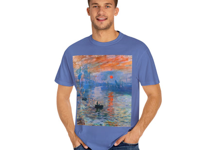 Sunrise by Claude Monet Unisex Garment-Dyed T-shirt