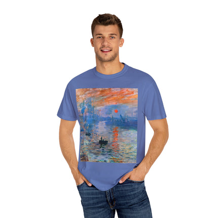 Sunrise by Claude Monet Unisex Garment-Dyed T-shirt