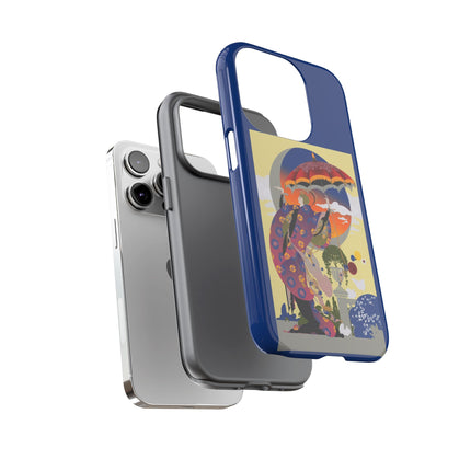 Parasol Sunset Geisha Phone Case – Elegant Twilight Grace