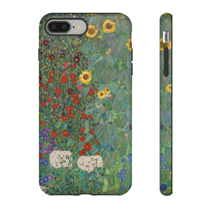 Farm Garden with Sunflowers by Gustav Klimt Phone Cases
