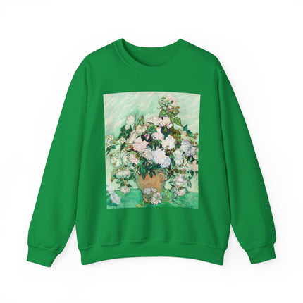 Roses by Vincent Van Gogh Heavy Blend™ Crewneck Sweatshirt