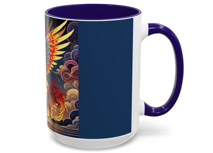 Flame-Winged Horse at Sunset Colorful Mugs (11oz, 15oz)