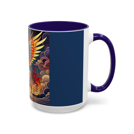 Flame-Winged Horse at Sunset Colorful Mugs (11oz, 15oz)