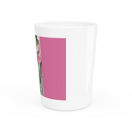 Blooming Lotus Flowers by Ohara Koson Ceramic Shot Glass