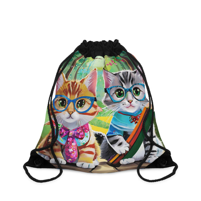 Kitten Scholars Drawstring Bag