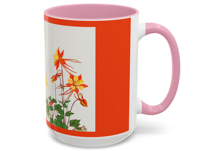 Aquilegia Flowers by Tanigami Kônan Colorful Mugs (11oz, 15oz)