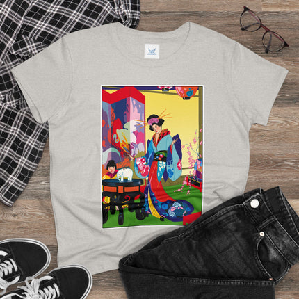 A Timeless Journey by Umberto Brunelleschi Women's Midweight Cotton Tee