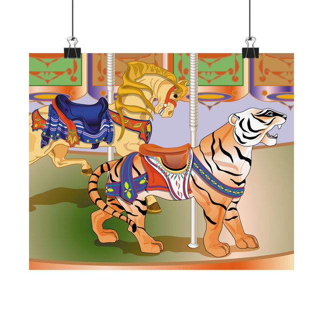 Carousel Splendor Premium Matte Horizontal Poster