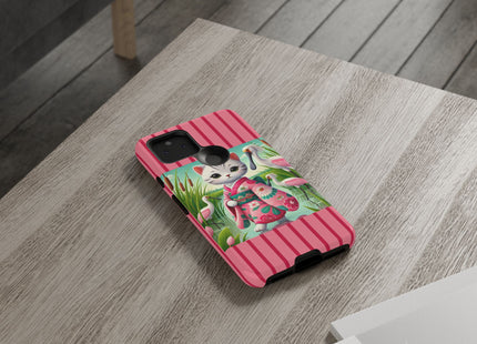 Geisha Kitten Strolls Among the Spoonbills Phone Cases