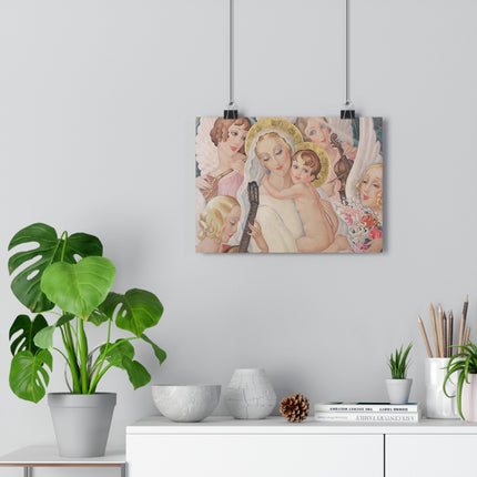 Madonna with Child surrounded by musical angels by Gerda Wegener Giclée Art Print