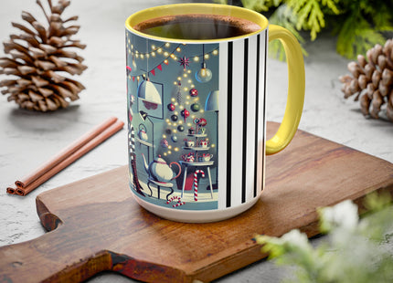 Whimsical Christmas Tea Party Colorful Mugs (11oz, 15oz)
