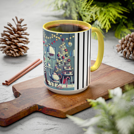 Whimsical Christmas Tea Party Colorful Mugs (11oz, 15oz)