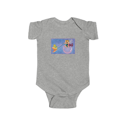 Flight of the Fairies Baby Bodysuit – Whimsical Bubble Ride & Butterfly Magic
