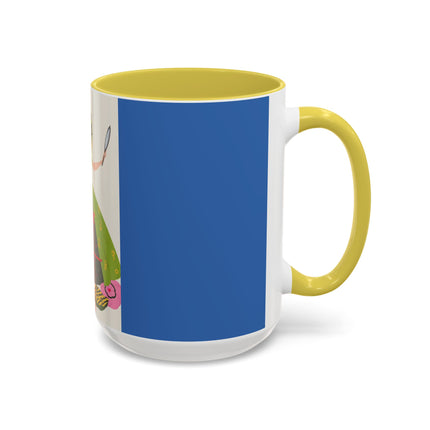 Lady with the Golden Fish Colorful Mugs – Whimsical Fashion & Playful Fantasy