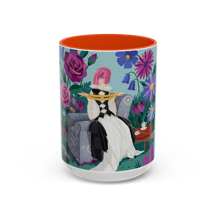 The Lady Of The Garden Tea Colorful Mugs – Art Deco Floral Elegance